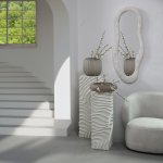 Isaiah White Mdf Pedestal Wavy Design SV2