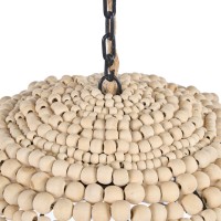 De Houten Bead Dome Hanger - Naturel