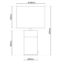 Tischleuchte "BORDO" 32cm hoch aus Metall und Velours in Gold und Braun, mit E14-Fassung, Lampe für Esszimmer, Wohnzimmer, Diele oder Büro