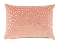 J-Line cushion Mirror Rectangle - cotton - pink/silver