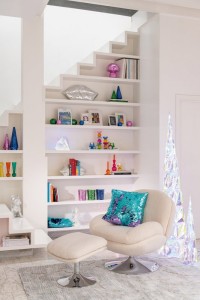 J-Line Relax Zetel+ Voetbank Metaal/Multiplex Creme/Zilver