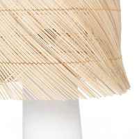 The Rattan Table Lamp - White Natural