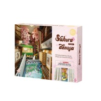 DIY Book Nook Bookend Sakura Densya, Robotime, TGB01, 18.5x10x24.2cm