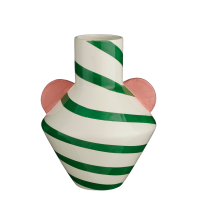 Stratt Vase - H28 x Ø22 cm - Ceramic - Green