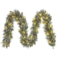 Vandans Guirlande met LED Verlichting - L270 cm - Groen Frosted