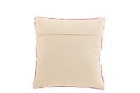 J-Line cushion Ethnic Braided Square - cotton - pink/purple