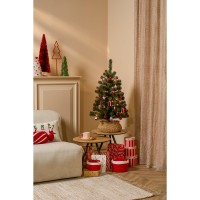Joy Kunstkerstboom met 26 Ornamenten en LED Verlichting - H90 x Ø50 cm - Groen, Rood