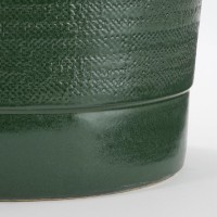 Olof Flowerpot - H20 x Ø22 cm - Terracotta - Dark green