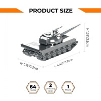 3D Metalen Bouwpakket, M4 Sherman, Metal Time, MT070, 8x3,7x4,2cm