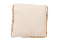 J-Line cushion Knitted Acrylic - polyester - cream