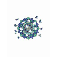 Logica Giochi Mandala Houten Legpuzzel Lotusbloem/Flower of Life, LG822, 27x27cm