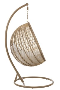 J-Line hanging chair Round - steel - natural