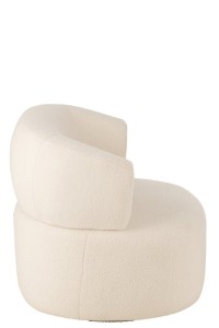 J-Line Lounge Chair Universe Foam/Fabric White