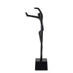 Eagen Black Casted Alu Statue Kung Fu Man