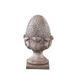 Caibyn Grey Magnesia Pinecone Statue B