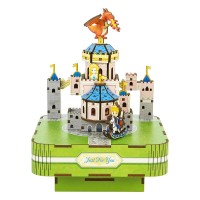 Music box DIY 3D Wooden Puzzle, Fairytable Castle, Tone-Cheer, TQ062, 14x14x18.5cm