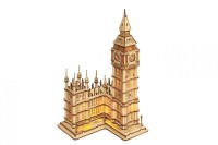 3D Wooden Puzzle Big Ben incl. lighting, Robotime, TG507, 10.7x10.1x19.1c