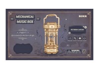 Music Box Wood DIY 3D Puzzle Victorian Lantern, Robotime, AMK61, 14x11.5x30cm