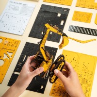 Robotime, Houten Puzzel 3D Graafmachine, TG508K, 21x6,5x12,5cm