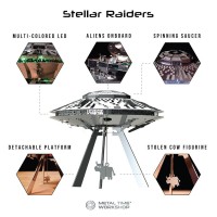 Metal Time 3D Metal Building Kit Stellar Raiders UFO, MT051, 18x18x15cm