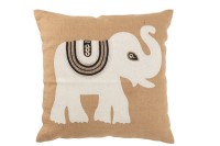 J-Line cushion Elephant - textile - natural/white - large