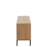 J-Line kast Vierkant - hout/metaal - naturel/zwart - large