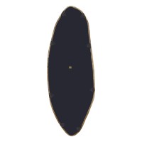 Paislie Brass Organic Shaped Mirror Oval