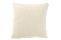 J-Line Cushion Face Abstract Bouclé White/Black