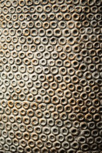 Laim Grey Cement Round Pot Dots Pattern On Base XL