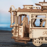 Wooden Puzzle 3D Classic City Tram, Robotime, LK801, 24.7x16.5x28.7cm