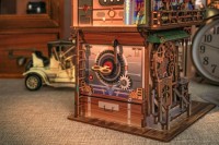 Tone-Cheer DIY 3D Houten Puzzel Desk Bin, Punk Bar, TQ183,15x14x25cm