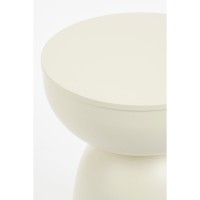 Elliot Bijzettafel - H45 x Ø32 cm - IJzer - Off-white