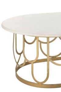 J-Line Coffee Table Moza Metal/Marble Gold