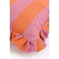 Sierkussen - L45 x B45 x H10 cm - Katoen - Lila, Oranje