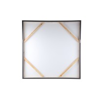 Asante Brown Canvas Painted Wallpanel Square Frame