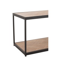 J-Line salontafel Zigzag Rechthoek - hout/metaal - naturel/zwart
