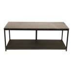 Laco Brown Sidetable Marble Top Taupe Metal Frame