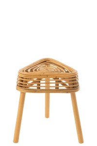 J-Line Stool Triangle Rattan Natural