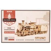 3D Wooden Puzzle Prime Steam Express, Robotime, MC501, 30.7x6.7x8.2cm