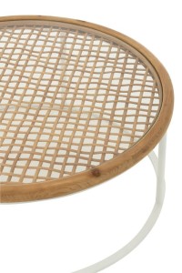 J-Line Coffee table Mati Spruce/Metal Natural/White