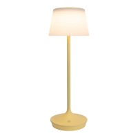 Solar battery lamp "Emmi" 38 cm high, umbrella Ø 13 cm, metal in yellow and white plastic, for the outdoor area, dimmable CCT.