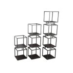 Nanci Black Iron Open Cube Cabinet S