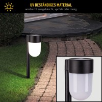 2 Set LED solar skewer "Sina" 47.2 cm high, plastic in black and white, integrated LED, warm white