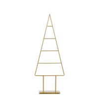 Decoratie Kerstboom - L34 x B12 x H90 cm - IJzer - Goud