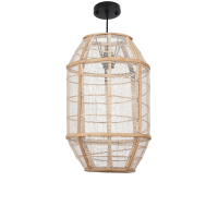 Pella Hanging Lamp - H46 x Ø29 cm - Linen - Beige