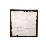 Suyen White Canvas Wall Panel Abstract Lines