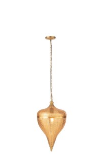 J-Line hanging lamp Drop - metal - gold - large