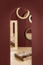 Chelsae Bronze Poly Rectangle Shell Mirror