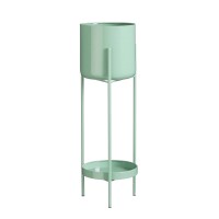 Colyn Bloempot op Standaard - H60 x Ø19 cm - IJzer - Mintgroen