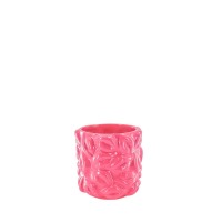 Pot - Kisses - Keramiek - Neon Roze - 11x11x11,5cm